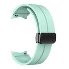 For Samsung Galaxy Watch7 / 6 / 5 Kalebol Concave Folding Magnetic Buckle Silicone Strap(Light Green) - 2