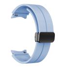 For Samsung Galaxy Watch7 / 6 / 5 Kalebol Concave Folding Magnetic Buckle Silicone Strap(Light Purple) - 2