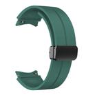 For Samsung Galaxy Watch7 / 6 / 5 Kalebol Concave Folding Magnetic Buckle Silicone Strap(Pine Needle Green) - 2