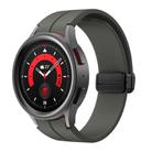 For Samsung Galaxy Watch7 / 6 / 5 Kalebol Concave Folding Magnetic Buckle Silicone Strap(Space Grey) - 1