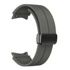 For Samsung Galaxy Watch7 / 6 / 5 Kalebol Concave Folding Magnetic Buckle Silicone Strap(Space Grey) - 2