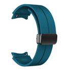 For Samsung Galaxy Watch7 / 6 / 5 Kalebol Concave Folding Magnetic Buckle Silicone Strap(Rock Blue) - 2