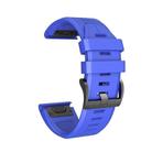 For Garmin QuickFit 22mm Kalebol Plain Texture Silicone Watch Band(Royal Blue) - 2