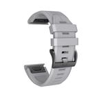 For Garmin QuickFit 22mm Kalebol Plain Texture Silicone Watch Band(Grey) - 2