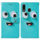 For Samsung Galaxy A20 / A30 Cross Texture Painting Pattern Horizontal Flip Leather Case with Holder & Card Slots & Wallet & Lanyard(Big-eye Monster) - 2