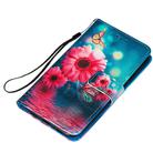 For Samsung Galaxy A21s Cross Texture Painting Pattern Horizontal Flip Leather Case with Holder & Card Slots & Wallet & Lanyard(Chrysanthemum) - 3