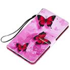 For Samsung Galaxy A50 / A50s / A30s Cross Texture Painting Pattern Horizontal Flip Leather Case with Holder & Card Slots & Wallet & Lanyard(Pink Butterfly) - 3