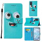 For Samsung Galaxy A51 5G Cross Texture Painting Pattern Horizontal Flip Leather Case with Holder & Card Slots & Wallet & Lanyard(Big-eye Monster) - 1