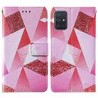 For Samsung Galaxy A51 5G Cross Texture Painting Pattern Horizontal Flip Leather Case with Holder & Card Slots & Wallet & Lanyard(Pink Rhombus) - 2