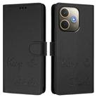 For OPPO A5 Pro 5G Global Smile Embossing RFID Leather Phone Case(Black) - 2