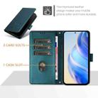For OPPO Find X8 Ultra 5G Smile Embossing RFID Leather Phone Case(Peacock Green) - 3
