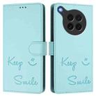 For OPPO Find X8s 5G Smile Embossing RFID Leather Phone Case(Mint Green) - 2