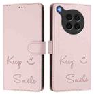 For OPPO Find X8s 5G Smile Embossing RFID Leather Phone Case(Pink) - 2