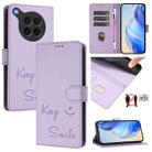 For OPPO Find X8s 5G Smile Embossing RFID Leather Phone Case(Light Purple) - 1