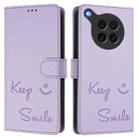 For OPPO Find X8s 5G Smile Embossing RFID Leather Phone Case(Light Purple) - 2
