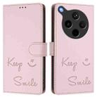 For OPPO Find X8s+ 5G Smile Embossing RFID Leather Phone Case(Pink) - 2