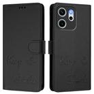 For OPPO Reno14 F 5G Smile Embossing RFID Leather Phone Case(Black) - 2