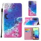 For Samsung Galaxy A71 5G Cross Texture Painting Pattern Horizontal Flip Leather Case with Holder & Card Slots & Wallet & Lanyard(Love Universe) - 1