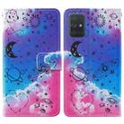 For Samsung Galaxy A71 5G Cross Texture Painting Pattern Horizontal Flip Leather Case with Holder & Card Slots & Wallet & Lanyard(Love Universe) - 2