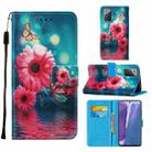 For Samsung Galaxy Note20 / 5G Cross Texture Painting Pattern Horizontal Flip Leather Case with Holder & Card Slots & Wallet & Lanyard(Chrysanthemum) - 1