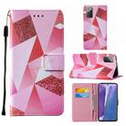 For Samsung Galaxy Note20 / 5G Cross Texture Painting Pattern Horizontal Flip Leather Case with Holder & Card Slots & Wallet & Lanyard(Pink Rhombus) - 1