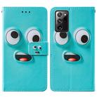 For Samsung Galaxy Note20 Ultra / 5G Cross Texture Painting Pattern Horizontal Flip Leather Case with Holder & Card Slots & Wallet & Lanyard(Big-eye Monster) - 2