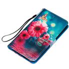 For Samsung Galaxy Note20 Ultra / 5G Cross Texture Painting Pattern Horizontal Flip Leather Case with Holder & Card Slots & Wallet & Lanyard(Chrysanthemum) - 3