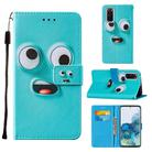 For Samsung Galaxy S20 Cross Texture Painting Pattern Horizontal Flip Leather Case with Holder & Card Slots & Wallet & Lanyard(Big-eye Monster) - 1