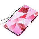 For Samsung Galaxy S20 Cross Texture Painting Pattern Horizontal Flip Leather Case with Holder & Card Slots & Wallet & Lanyard(Pink Rhombus) - 3