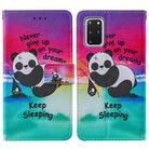 For Samsung Galaxy S20+ Cross Texture Painting Pattern Horizontal Flip Leather Case with Holder & Card Slots & Wallet & Lanyard(Sleeping Panda) - 2