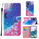 For Samsung Galaxy S20+ Cross Texture Painting Pattern Horizontal Flip Leather Case with Holder & Card Slots & Wallet & Lanyard(Love Universe) - 1