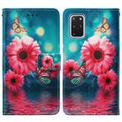 For Samsung Galaxy S20+ Cross Texture Painting Pattern Horizontal Flip Leather Case with Holder & Card Slots & Wallet & Lanyard(Chrysanthemum) - 2