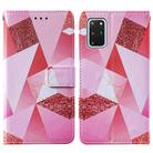 For Samsung Galaxy S20+ Cross Texture Painting Pattern Horizontal Flip Leather Case with Holder & Card Slots & Wallet & Lanyard(Pink Rhombus) - 2