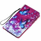 For Samsung Galaxy S20 Ultra Cross Texture Painting Pattern Horizontal Flip Leather Case with Holder & Card Slots & Wallet & Lanyard(Purple Butterfly) - 3