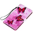 For Samsung Galaxy S20 Ultra Cross Texture Painting Pattern Horizontal Flip Leather Case with Holder & Card Slots & Wallet & Lanyard(Pink Butterfly) - 3