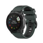 For Garmin QuickFit 20mm Kalebol Two-color Silicone Watch Band(Green Black) - 1