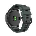 For Garmin QuickFit 20mm Kalebol Two-color Silicone Watch Band(Green Black) - 2
