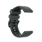For Garmin QuickFit 20mm Kalebol Two-color Silicone Watch Band(Green Black) - 3