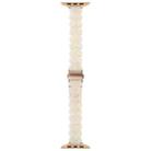 For Apple Watch 46mm / 49mm / 45mm / 44mm Oval Resin Watch Band(Beige White) - 3