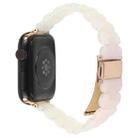 For Apple Watch 46mm / 49mm / 45mm / 44mm Oval Resin Watch Band(Gradient White) - 2