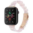 For Apple Watch 46mm / 49mm / 45mm / 44mm Oval Resin Watch Band(Pink Flower) - 1