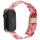 For Apple Watch 46mm / 49mm / 45mm / 44mm Oval Resin Watch Band(Red Floral) - 2