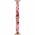 For Apple Watch 46mm / 49mm / 45mm / 44mm Oval Resin Watch Band(Red Floral) - 3