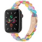For Apple Watch 46mm / 49mm / 45mm / 44mm Oval Resin Watch Band(Rainbow) - 1