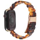 For Apple Watch 46mm / 49mm / 45mm / 44mm Oval Resin Watch Band(Tortoise Shell Color) - 2
