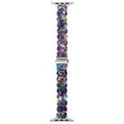 For Apple Watch 46mm / 49mm / 45mm / 44mm Oval Resin Watch Band(Purple Green Flower) - 3
