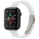 For Apple Watch 46mm / 49mm / 45mm / 44mm Oval Resin Watch Band(Pearl White) - 1