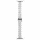 For Apple Watch 46mm / 49mm / 45mm / 44mm Oval Resin Watch Band(Pearl White) - 3