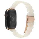 For Apple Watch 42mm / 41mm / 40mm / 38mm Oval Resin Watch Band(Beige White) - 2