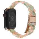 For Apple Watch 42mm / 41mm / 40mm / 38mm Oval Resin Watch Band(Pink Green) - 2